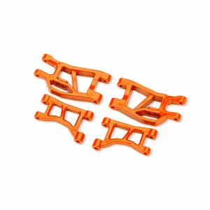Traxxas Orange Front Upper + Lower Suspension Arms (L+R)