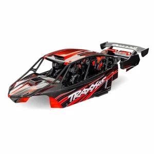 Traxxas Body, Funco Pro Scale Sand Car, red (painted, decals applied) (assembled with front + rear body supports for clipless mounting, roll cage + interior)