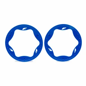 Traxxas Beadlock rings, rear, blue (4.3) (2)