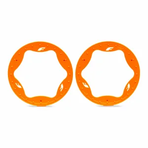 Traxxas Beadlock rings, rear, orange (4.3) (2)