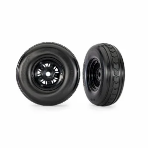 Traxxas Wheels + Tyres, assembled, glued (Pro Scale Sand Car black wheels, dual profile tyres (3.2 outer, 4.9 inner), foam inserts) (front) (1 left, 1 right)