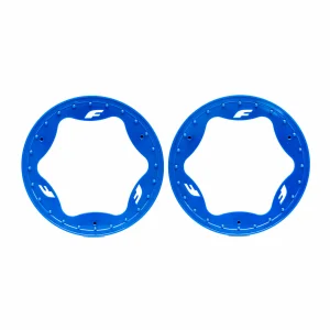 Traxxas Beadlock rings, rear, blue (3.9) (2)