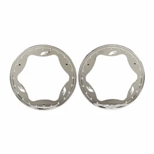 Traxxas Beadlock rings, rear, chrome (3.9) (2)