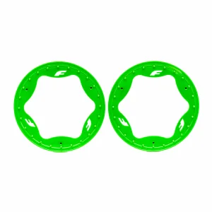 Traxxas Beadlock rings, rear, green (3.9) (2)