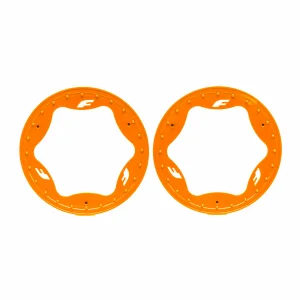Traxxas Beadlock rings, rear, orange (3.9) (2)
