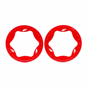 Traxxas Beadlock rings, rear, red (3.9) (2)