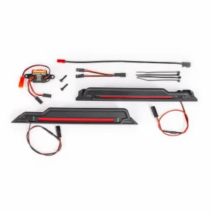 Traxxas LED light kit, red, complete (underbody) (includes 3-volt accessory power supply, power harnesses + mounting hardware)
