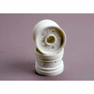Traxxas Wheels white (rear) (2) (Tom Cat)