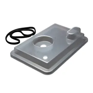 Traxxas Radio box lid (clear)/ rubber gasket (1) (for use with remote push button)