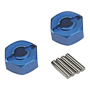 Traxxas Lightweight Blue-anodized Aluminium 12mm Hex Wheel Hubs (2) + Axle Pins (4)