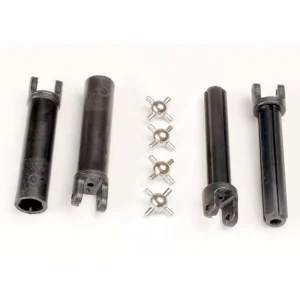 Traxxas Half shafts long truck (external-splined (2) internal-splined (2)/ metal U-joints (4)