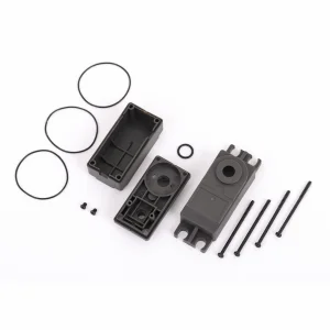 Traxxas Servo case, plastic (top, middle, bottom) / gaskets / hardware (for 2275 servo)