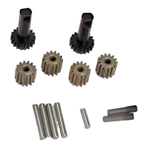 Traxxas Planet gears (4)/ planet shafts (4)/ sun gears (2)/sun gear alignment shaft (1) all hardened steel