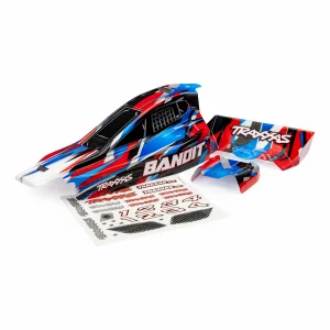 Traxxas Body, Bandit (also fits Bandit VXL), red/ wing (painted, decals applied)
