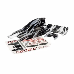 Traxxas Body, Bandit (also fits Bandit VXL), ProGraphix/ wing (graphics are printed, requires paint + final colour application)/ decal sheet