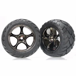 Traxxas Anaconda Tires with Tracer 2.2 Black Chrome Wheels (assembled glued) (rear)
