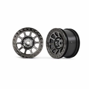 Traxxas Wheels, 2.2 (black chrome) (2) (Bandit rear)