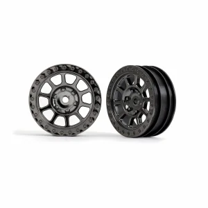 Traxxas Wheels, 2.2 (black chrome) (2) (Bandit front)