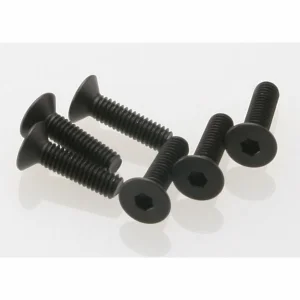 Traxxas Screws 4x15mm countersunk machine (hex drive) (6)