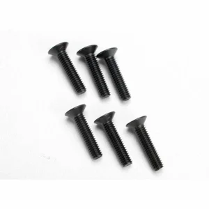 Traxxas Screws 4x18mm countersunk machine (hex drive) (6)