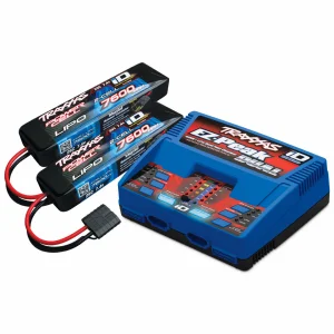 Traxxas Dual ID Charger TRX2972 Combo With 2 x 2S 7600mAh LiPo Batteries (2869X)
