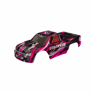 Traxxas Body, Stampede (also fits Stampede VXL), pink (painted, decals applied) (assembled with front + rear body mounts for clipless mounting)