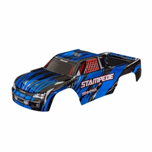 Traxxas Body, Stampede (also fits Stampede VXL), Blue (painted, decals applied) (assembled with front + rear body mounts for clipless mounting)
