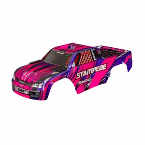 Traxxas Body, Stampede (also fits Stampede VXL), Pink (painted, decals applied) (assembled with front + rear body mounts for clipless mounting)