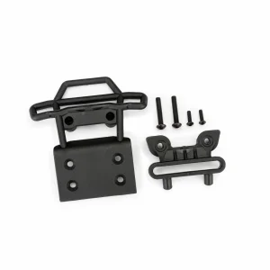 Traxxas Bumper, front/ bumper mount, front / 4x23mm BCS (2)/ 3x10mm BCS (2) (black)