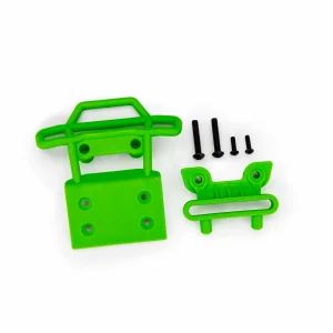 Traxxas Bumper, front/ bumper mount, front/ 4x23mm BCS (2)/ 3x10mm BCS (2) (green)
