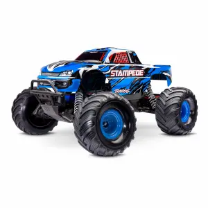 Traxxas Stampede HD 1:10 2WD RTR Monster Truck, BlueX ( TQ 2-ch, XL-5, Titan 550, 7-Cell NiMH, 4A USB-C Charger)