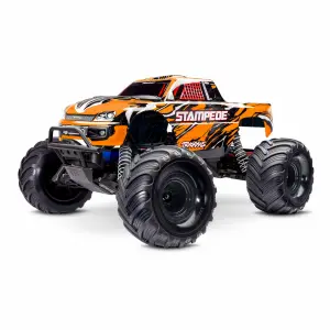 Traxxas Stampede HD 1:10 2WD RTR Monster Truck, Orange ( TQ 2-ch, XL-5, Titan 550, 7-Cell NiMH, 4A USB-C Charger)
