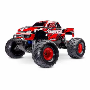 Traxxas Stampede HD 1:10 2WD RTR Monster Truck, RedX ( TQ 2-ch, XL-5, Titan 550, 7-Cell NiMH, 4A USB-C Charger)