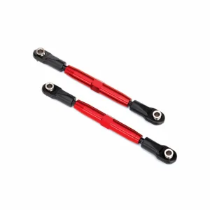 Traxxas Camber links rear (TUBES red-anodized 7075-T6 Aluminium stronger than titanium) (73mm) (2)/ rod ends rear (4)/ rod ends front (4)/ Aluminium wrench (1) ** CLEARANCE **