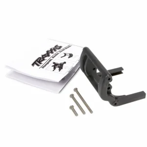 Traxxas Wheelie bar mount (1)/ hardware (black). Use Part 4974 and 4976 to complete the wheelie bar assembly.