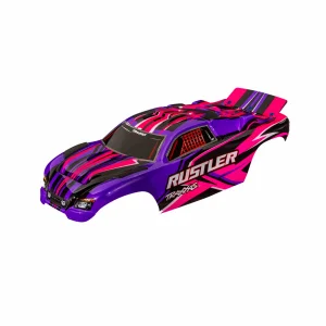 Traxxas Body, Rustler Pink Clipless