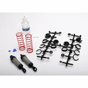 Traxxas Ultra Shocks (grey) (long) (complete w/ spring pre-load spacers springs) (2)