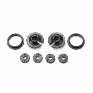 Traxxas Spring retainers upper lower (2)/ piston head set (2-hole (2)/ 3-hole (2)
