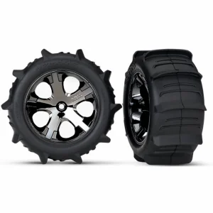 Traxxas 2.8 Paddle Tyres Assembled on Rear Wheels - 1 Pair