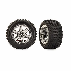 Traxxas Tyres + wheels, assembled, glued (2.8) (RXT chrome wheels, Alias tyres, foam inserts) (2WD electric rear) (2) (TSM rated)