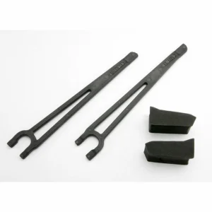 Traxxas Hold downs battery left right (2)/ foam spacers (2) (fits standard battery packs)