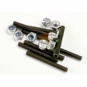 Traxxas Set (grub) screws 3x25mm (8)/ 3mm nylon locknuts (8)