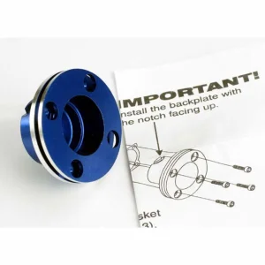 Traxxas Backplate machined Aluminium (blue-anodized)(requires electric bump starter) (not for use with Nitro Stampede)