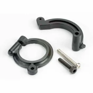 Traxxas Brake support bracket/ brake band/ 3x25mm roundhead machine screw (1)/ 3x16mm cap hex screw