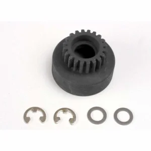 Traxxas Clutch bell (20-tooth)/ 5x8x0.5mm fiber washer (2)/ 5mm E-clip (requires 4611-ball bearings 5x11x4mm (2)