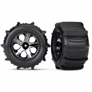 Traxxas 2.8 Paddle Tyres Assembled on Nitro Rear/Electric Front Wheels - 1 Pair	