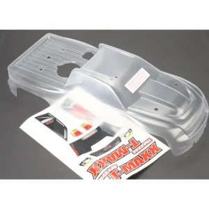 Traxxas T-MAXX Clear Body (long wheelbase) (requires painting)/ window lights decal sheet
