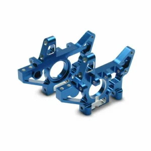 Traxxas Bulkheads front (machined 6061-T6 Aluminium) (blue) (l r) (requires use of 4939X suspension pins)