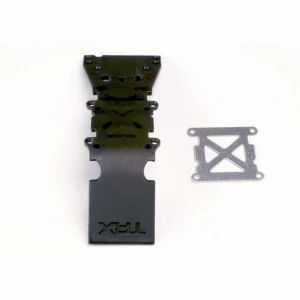 Traxxas Skidplate front plastic (black)/ stainless steel plate