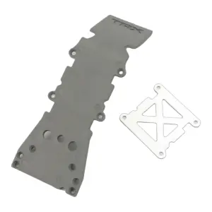 Traxxas Skidplate front plastic (grey)/ stainless steel plate